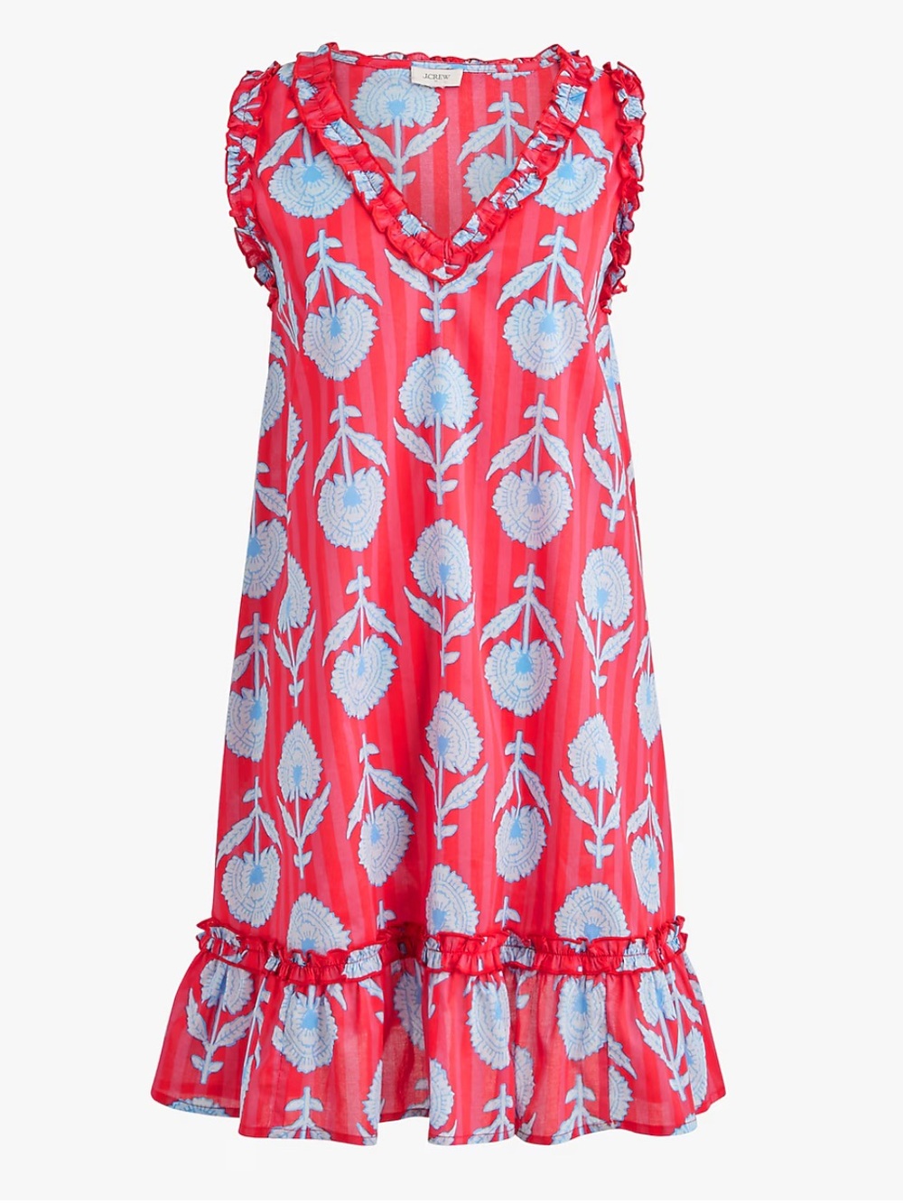 J. Crew Factory Floral Sleeveless Swim Coverup